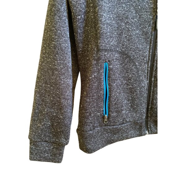 Carolina Panthers NFL Womens Full-Zip Heathered Gray Jacket M Polyester With Blu - Picture 6 of 6